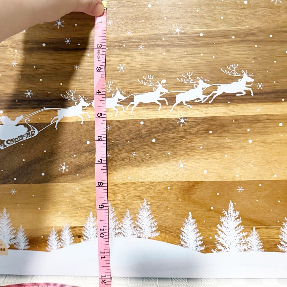 Wood Decorative Anthropologie inspired Holiday Santa Christmas Cutting Board - Picture 4 of 5